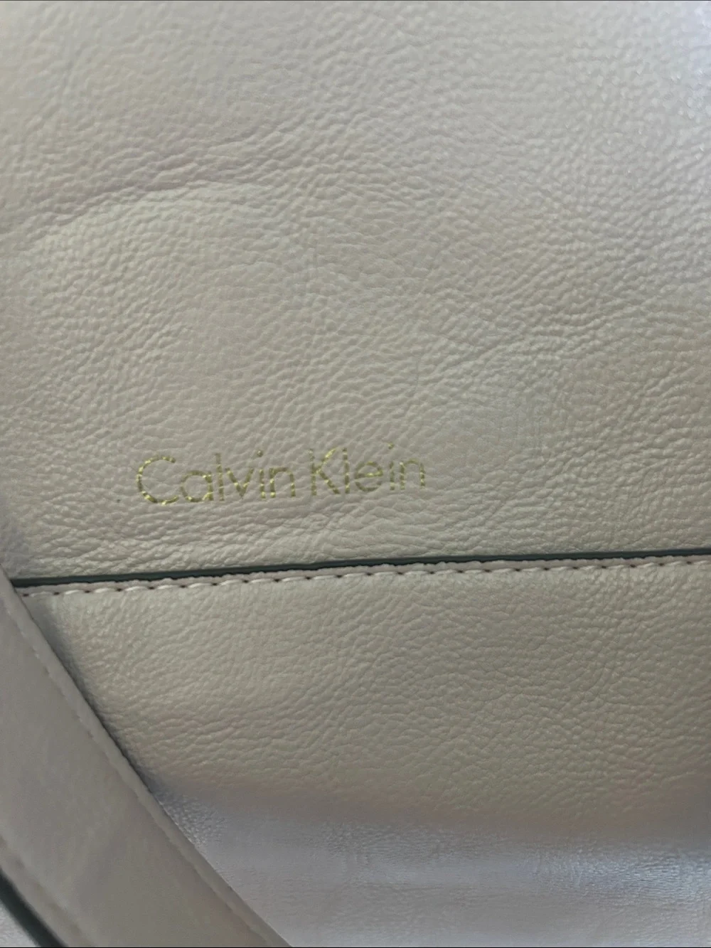 Calvin Klein Pale Pink Leather Hobo Tote